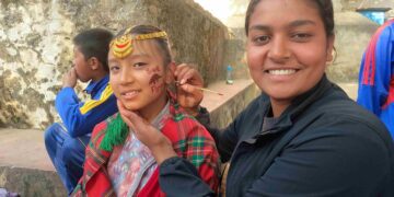 विचित्र संरक्षण अभियान: विद्यार्थीका गालागालामा सालकका चित्र !