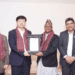पर्यटनमन्त्री पाण्डेद्वारा चिनियाँ वैज्ञानिक विङडिङ सम्मानित 