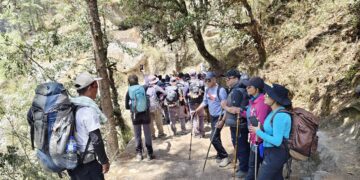 Sagarmatha region sees nearly 700 tourist arrivals in a day as Spring season begins